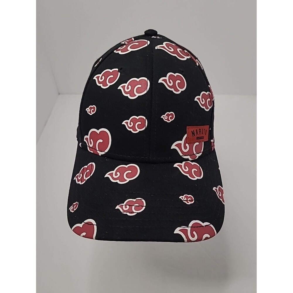 Naruto Akatsuki Clan Logo Snapback Hat Multicolor OSFM Adjustable Cap Anime